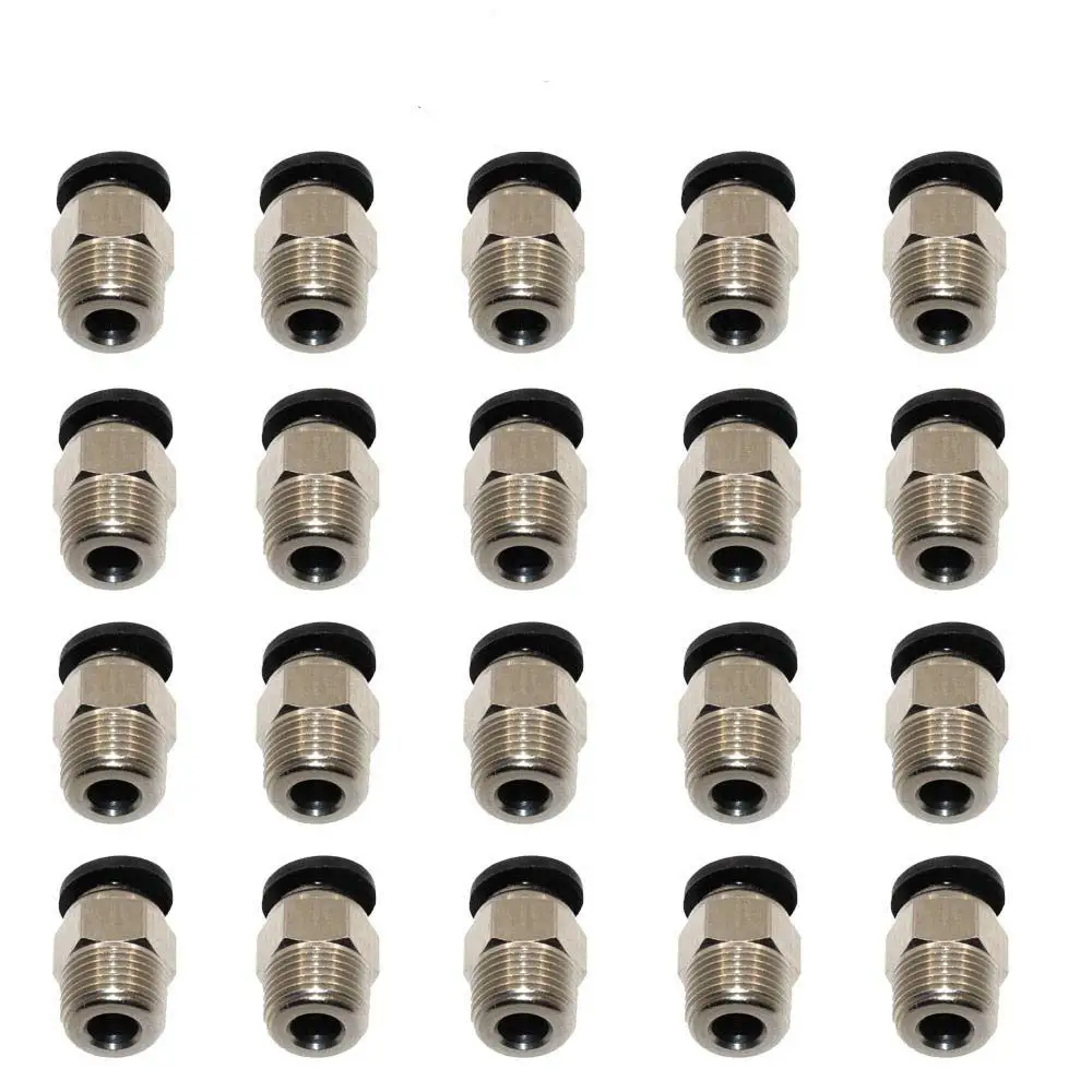 10Pcs PC4-M6 / PC4-01 Male Thread Straight Pneumatic Quick Fitting Two Specifications Available