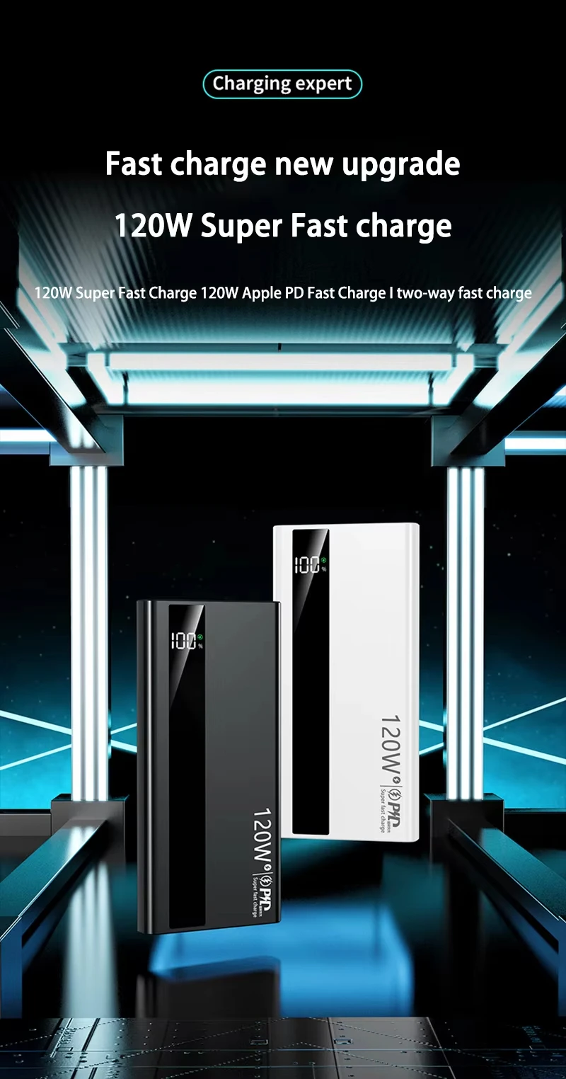 Xiaomi 200000mAh High Capacity Power Bank 120W Super Fast Charging Battery Digital Display Power Bank For Iphone Samsung Huawei image 4
