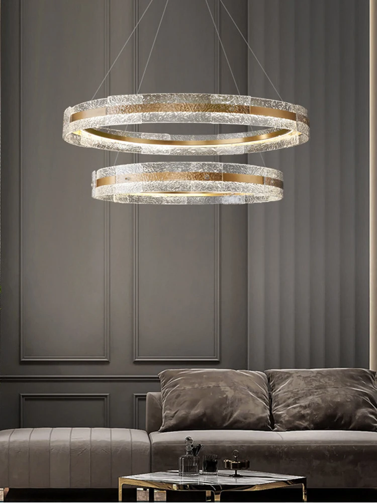 Chrome Gold Ceiling Chandelier Dimmable LED Water Wave Series Designer Pendant Light Suspension Luminaire Lampen For Living Room