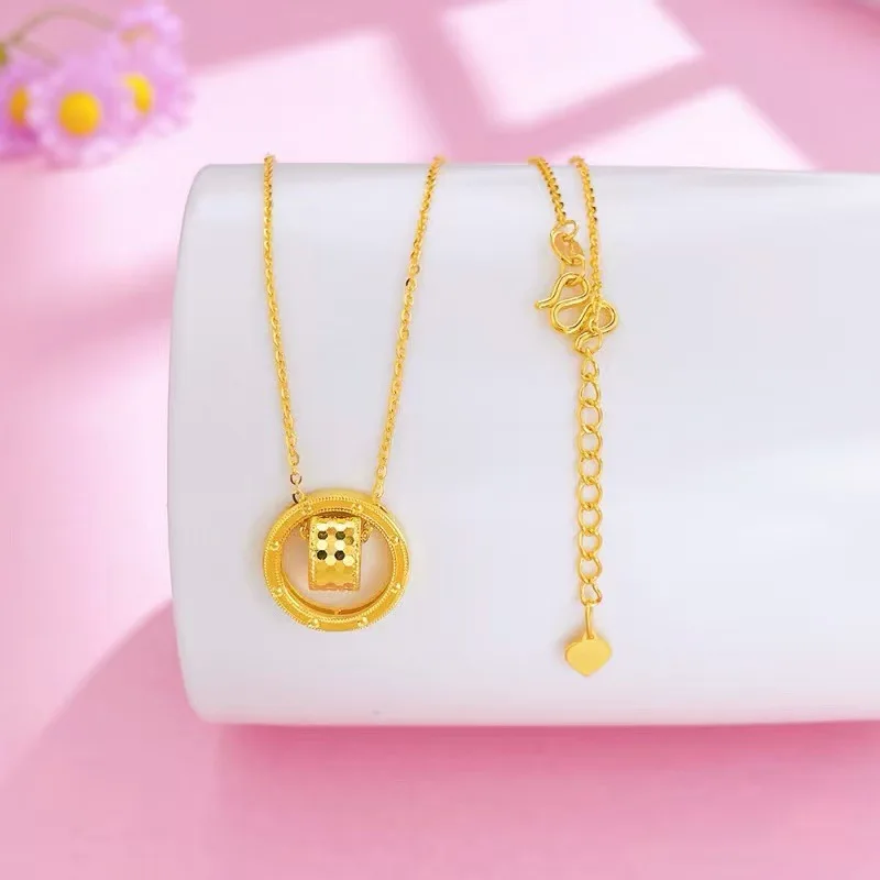 Real 18kt Gold Color Golden Fish Scale Small Waist Necklace for Women Girlfriend Wedding Engagement Party Fine Jewelry Chain
