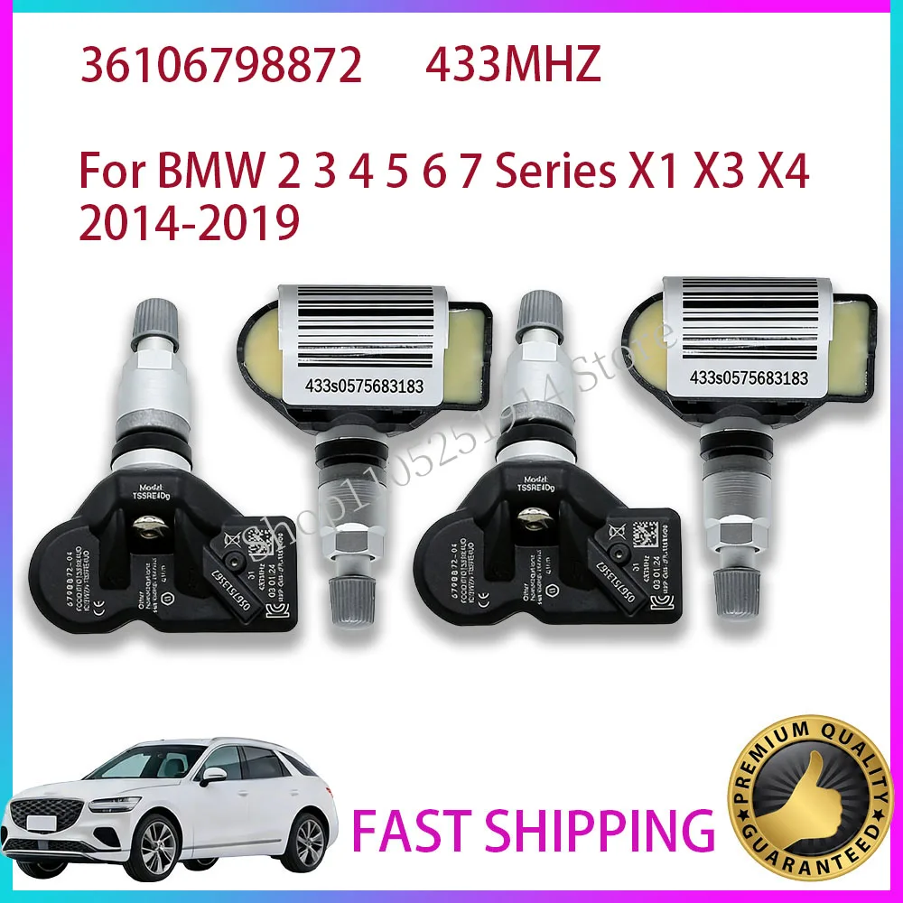 

Tire Pressure Sensor 36106798872 For BMW 2 3 4 5 6 7 Series X1 X3 X4 For MINI COOPER CLUBMAN 433MHz TPMS 6798872 36106874830