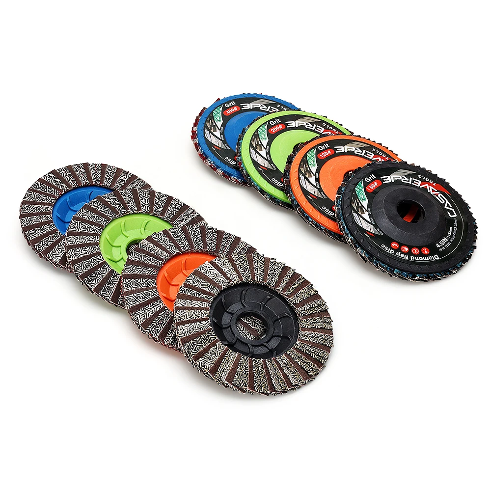 Casaverde 115 mm diamentowa tarcza listkowa Galwanizowana ceramiczna tarcza listkowa Szlifowanie naturalnego kamienia, ceramiki, kompozytów, szkła i nie tylko