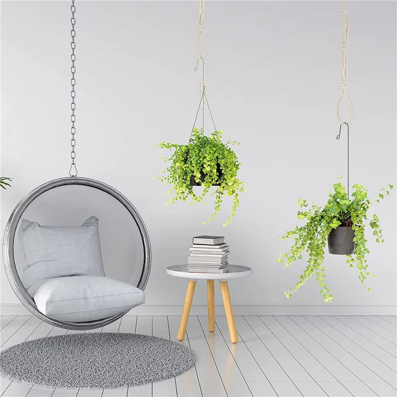 YLS-8 piezas de macramé Beige, extensor de colgador de plantas, cuerda, extensor de cesta colgante para plantas, soportes para macetas colgantes grandes (Beige)