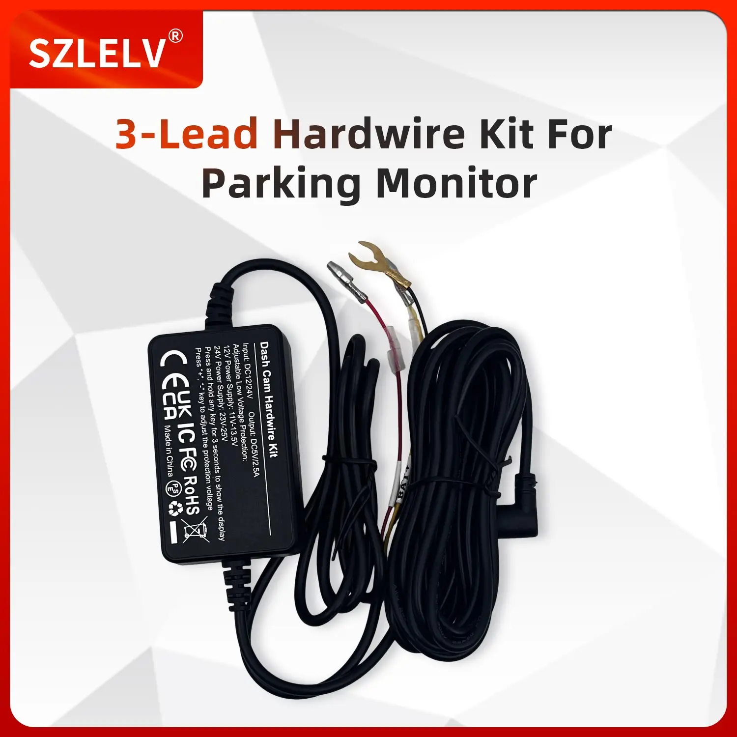 

Кабель-переходник OBD на USB Type-C, 12В/24В в 5В, с понижающим преобразователем напряжения и защитой от низкого напряжения для видеорегистратора в режиме парковки