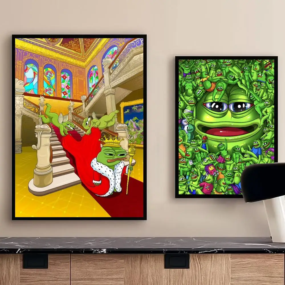 ملصق CUTE P-Pepe the frog عالي الدقة ذاتي اللصق مقاوم للماء مثالي للمنزل والمكتب وغرفة النوم هدية رائعة #2