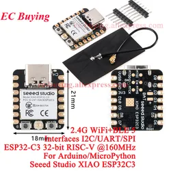1Pc-20Pcs ESP32C3 Seeed Studio XIAO ESP32-C3 BLE WIFI Wireless Bluetooth-compatibl Development Module ESP32 Tiny MCU For Arduino