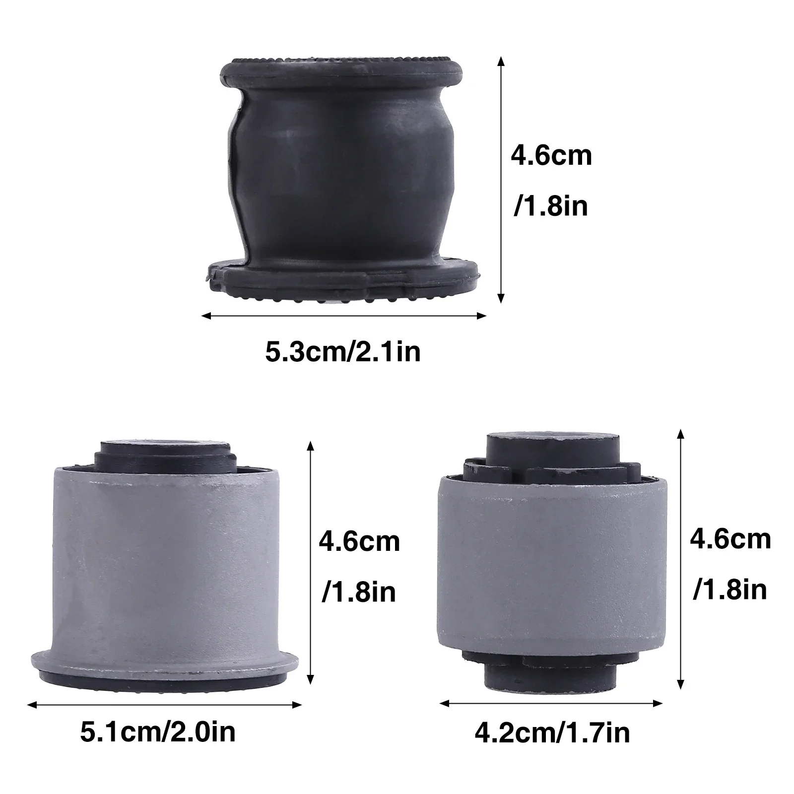 1204129 1204130 1203611 6Pcs Rear Lower Knuckle Bushing Suspension Knuckle Rubber for Honda Civic 01-05 CRV 02-06 Element 03-06