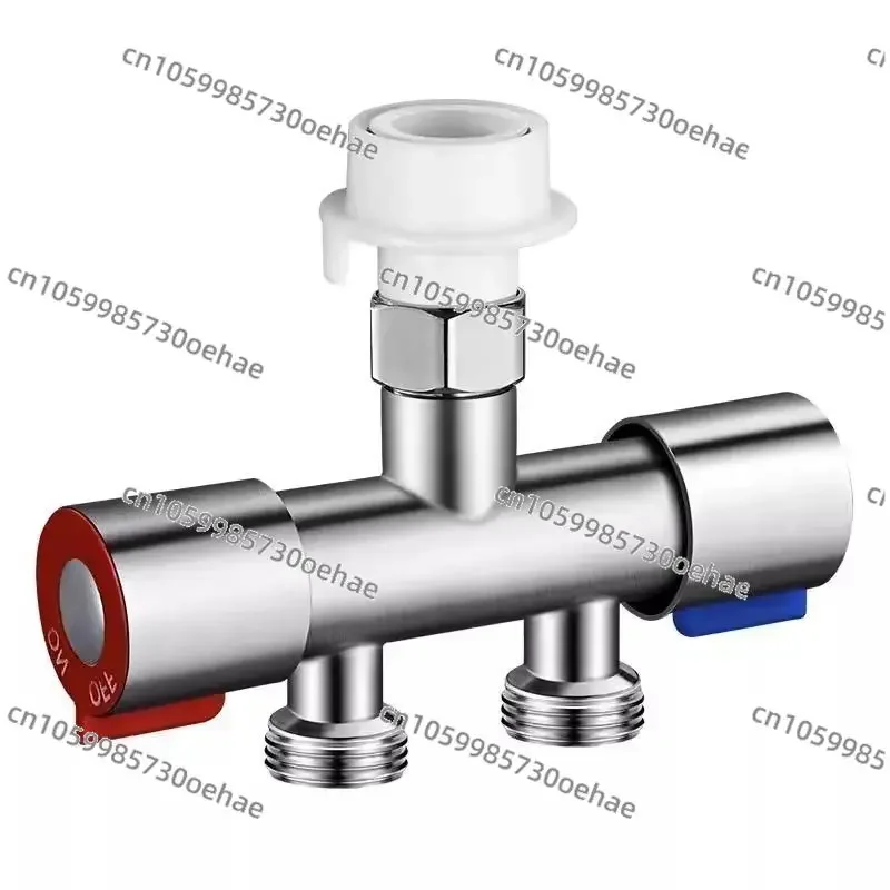 Washing Machine Faucet One Water Separator Two Special One in Two Out Three Way Water Separator Angle Valve Double Water Outlet
