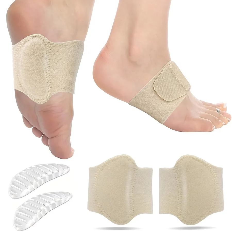 2PCS (1 Pair) Compression Support Brace for Men & Women - for Flat Feet, High Arches, Fallen Arches, and Heel Fatigue - Unisex