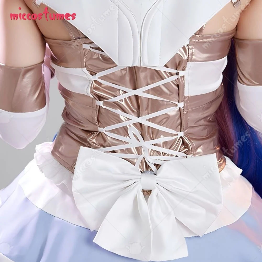 【Ready for Ship】Miccostumes Women's Stocking Angel Cosplay Costume Dress Set Wing with Fullset Accessories for Halloween view 5