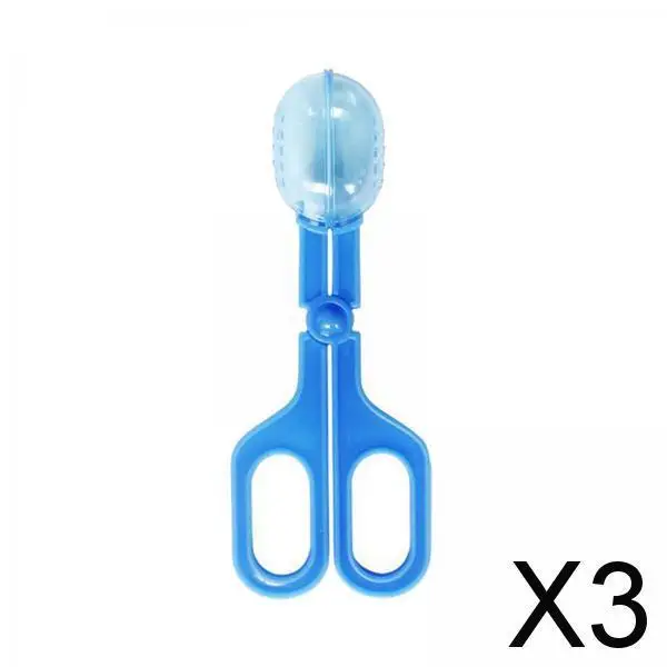 2-4pack Xshaped Reptile Feeder Clip Large Capacity Multifunctional Handle Blue