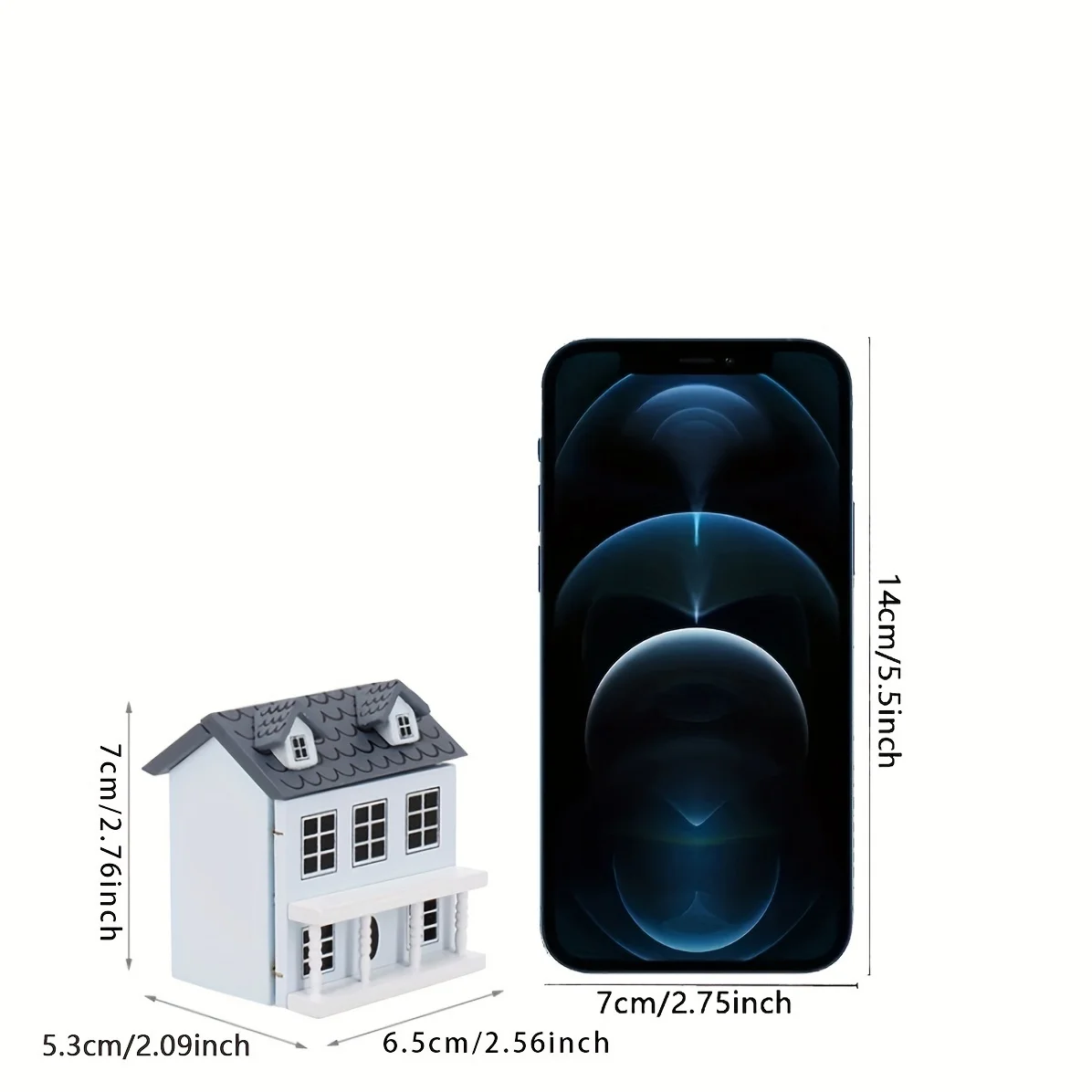 Mini Furniture Pink Blue Wall Grey Top Cute Pocket Villa Small House Mini Furniture Set Perfect Doll House Accessories