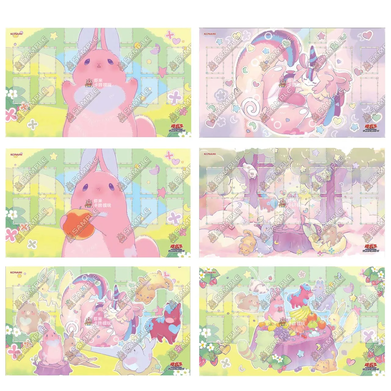 

Cartoon Game Melffys Series 600x350mm Yu-Gi-Oh! Single Player Field Card Playmat Anime Rabby Catty Rubber Board Game Mat Toy
