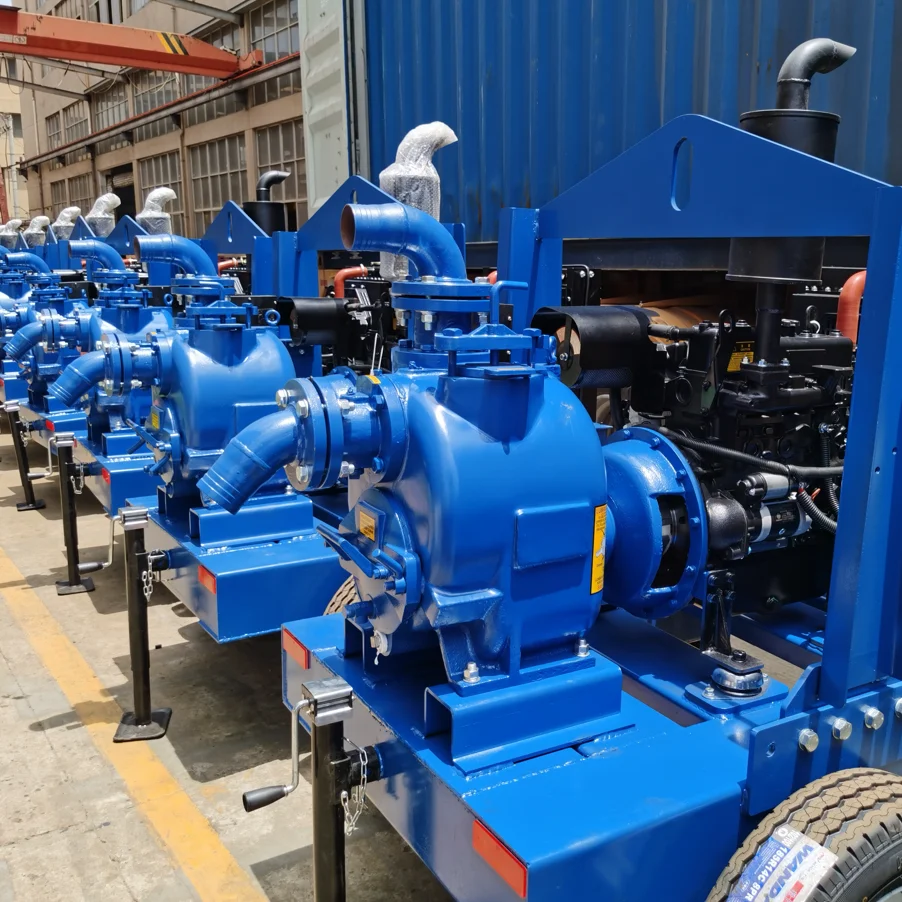 Ocean Pump New Trailer Type Diesel Engine Self-Priming Water Pump