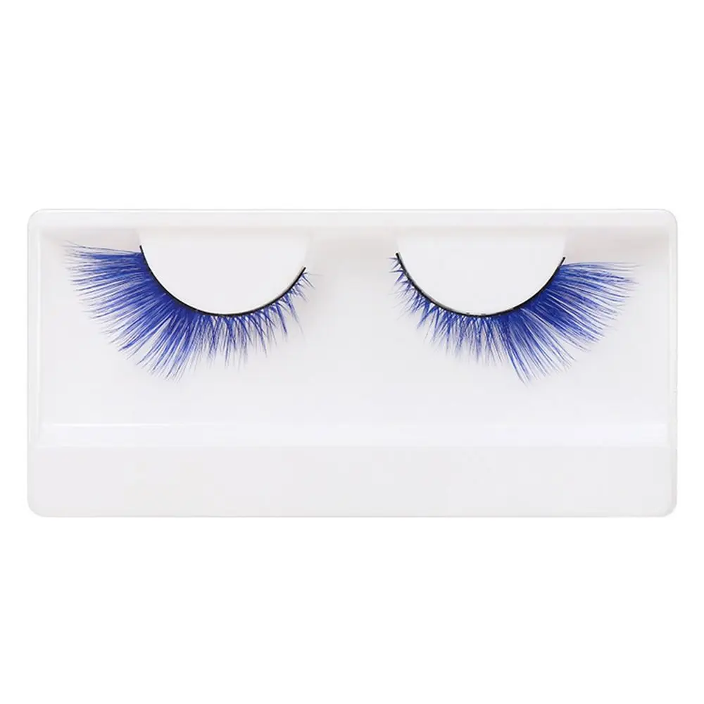 1 คู่ดูน่าทึ่งขนตาปลอมที่มีสีสัน Masquerade Soft Fluffy สี Lashes คอสเพลย์ปาร์ตี้ Eyelash Extension