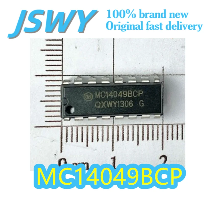 

(10/50 pieces) MC14049BCP Original Six-inverting buffer Silk-print MC14049 DIP-16 package 3V-18V wide voltage Electronics Spot