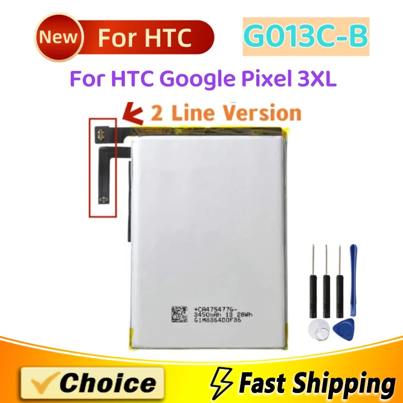 

3450mAh Battery G013C-B For HTC Google Pixel 3XL Pixel 3 XL 3,Brand New Replacement Phone Lithium Battery+Tool