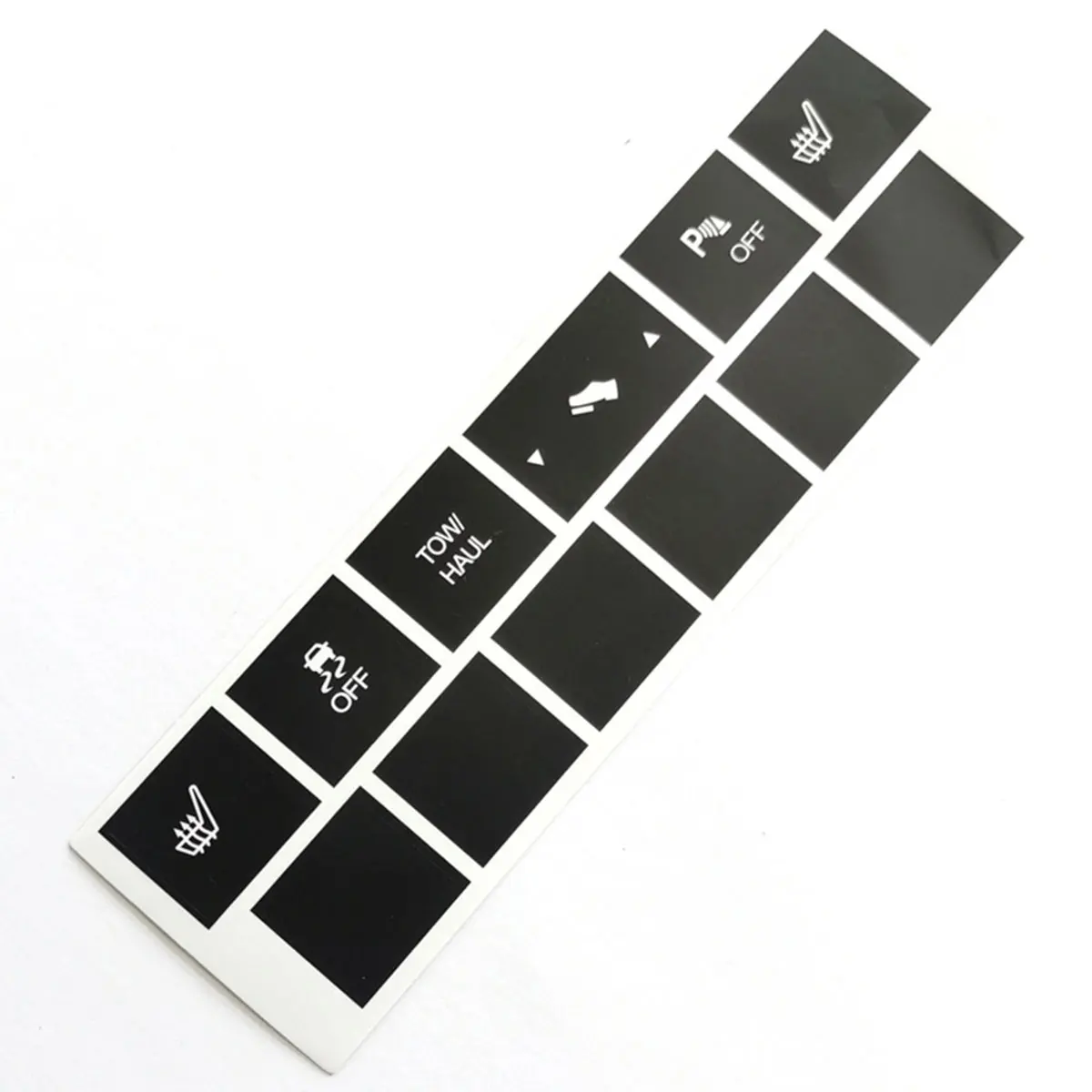 For Jeep Cherokee Commander 2005-2009 Heated Seat Traction Button Repair Sticker Set Black Decals