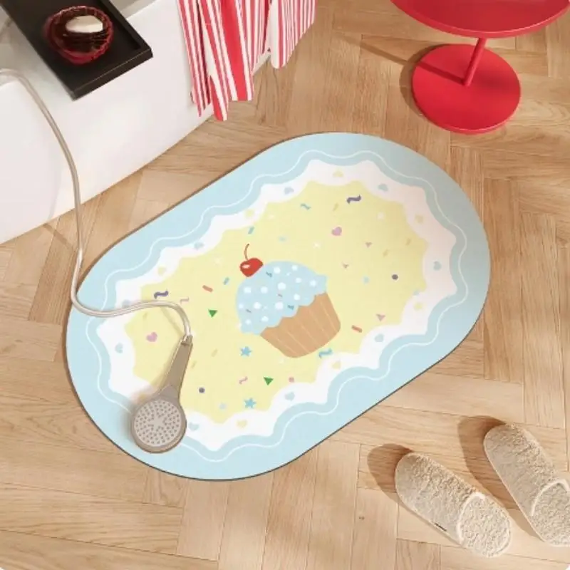 

VIKAMA милый коврик для ванной комнаты с героями мультфильмов, быстросохнущий коврик для ног при входе ванной комнаты, противоскользящий коврик для двери туалета