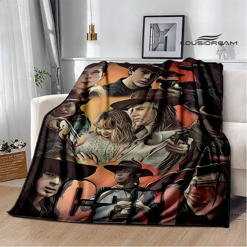 The Walking Dead 3D Printed Blanket Thin Blanket Flannel Soft and Comfortable Home Travel Blanket Birthday Gift Bed Blanket