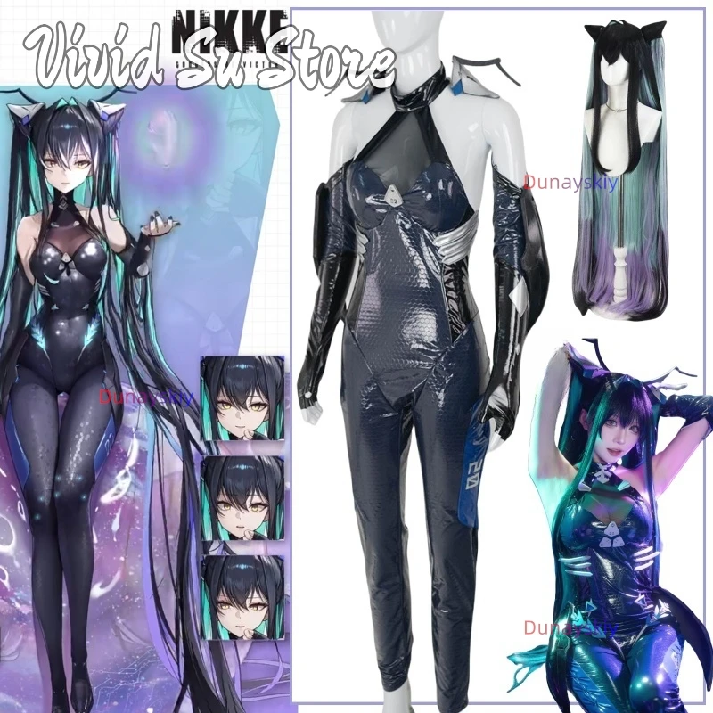 

NIKKE Богиня Победы Русалка Косплей Костюм Женщины SSR Русалка Боевой Костюм Парик Хэллоуин Женское Вечернее Платье Наряд