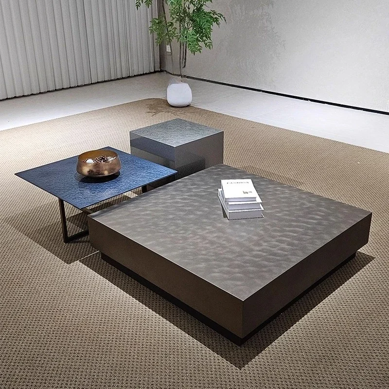 

LJYItalian light luxury coffee table water ripple paint surface smart bronze craftsmanship designer luxury coffee table