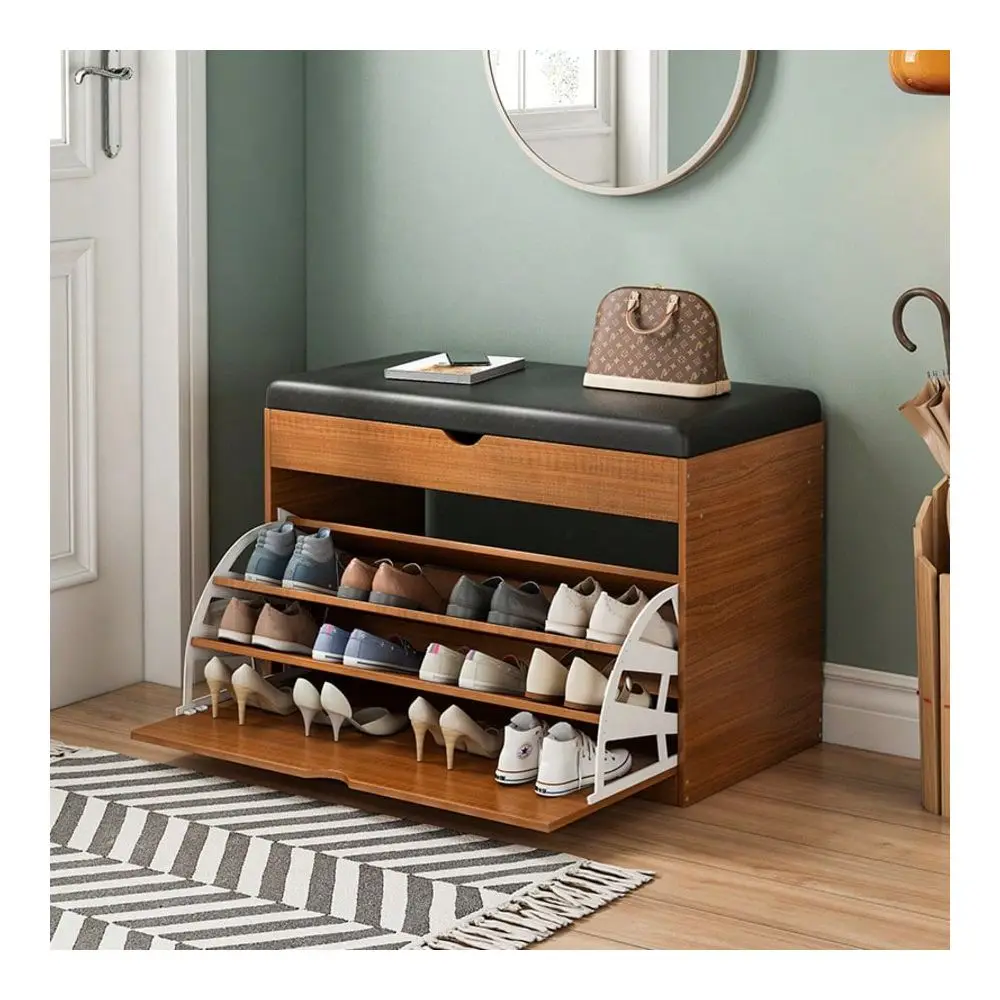 

Cabinet, Shoe Rack Bench With Flip Drawers, Shoe Storage Organizer, 3Tier EasyToAssemble Shoe Rack, EntrywaySpecific Shoe Rack,