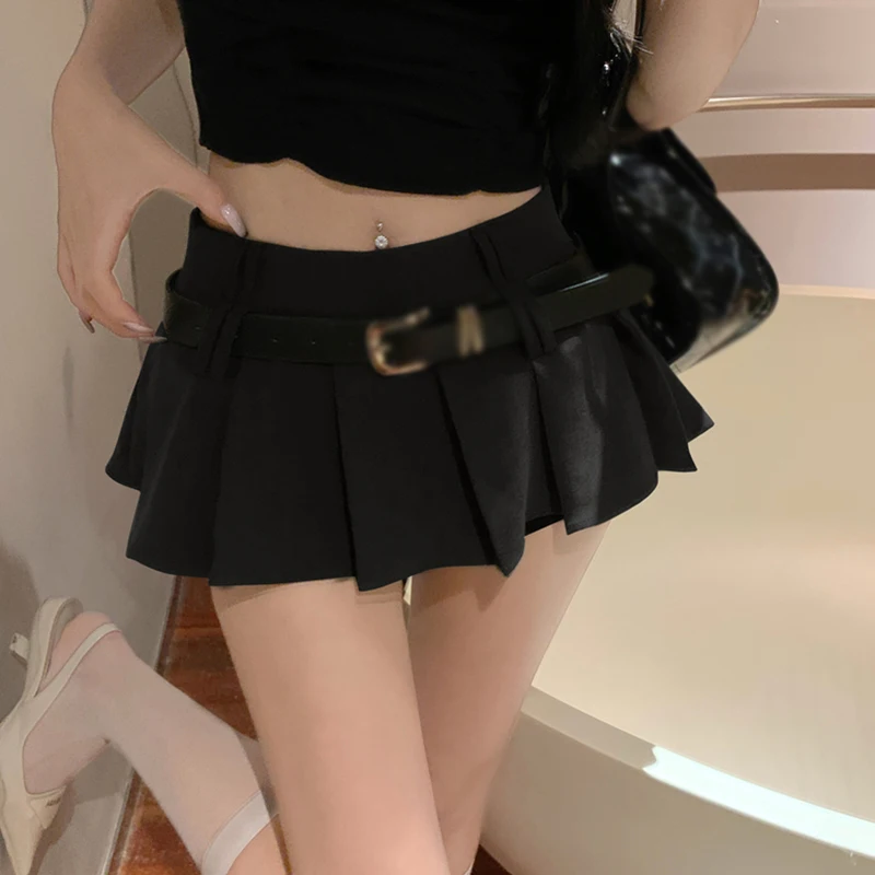 Women Sexy Pleated Mini Skirt High Waist Summer Ruffle Skirts