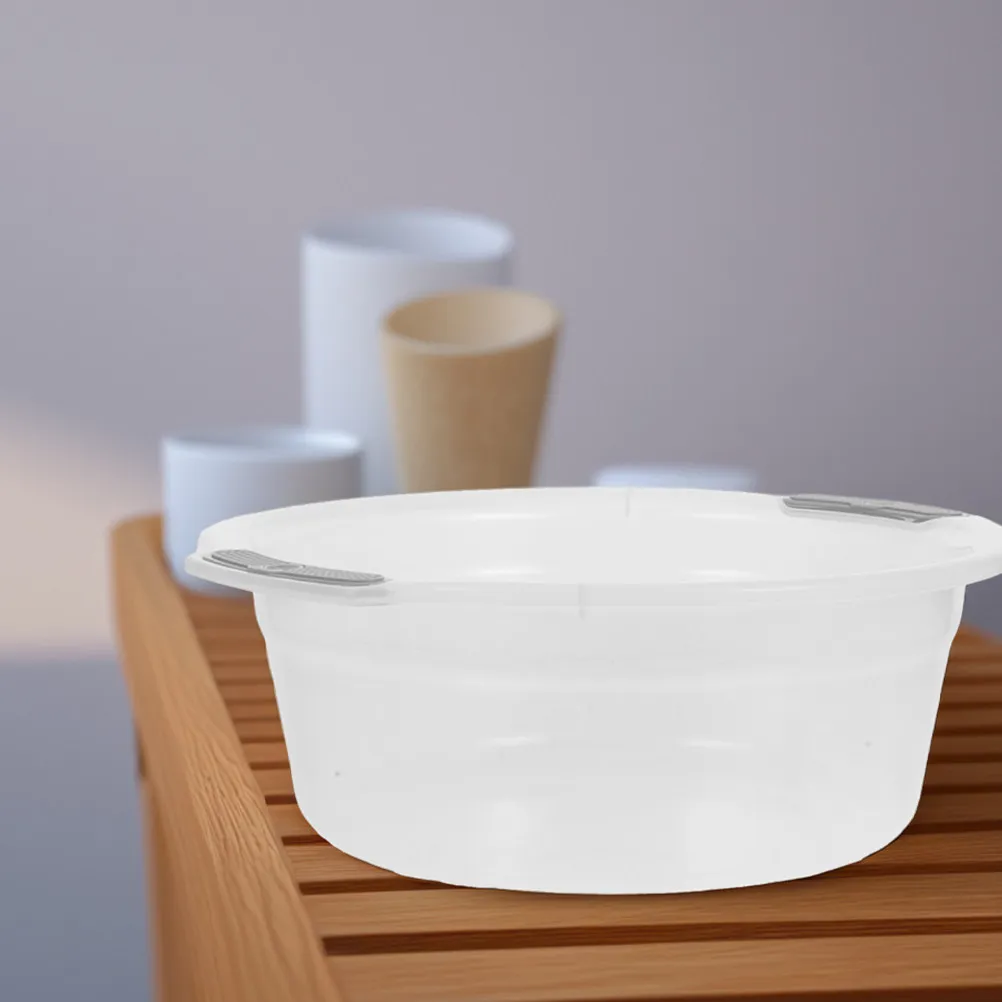 Round Plastic Wash Basin 13 Inch Lightweight Multipurpose Dish Tub for Laundry Washing Clothes Shampoo Face Vegetable Cleaning