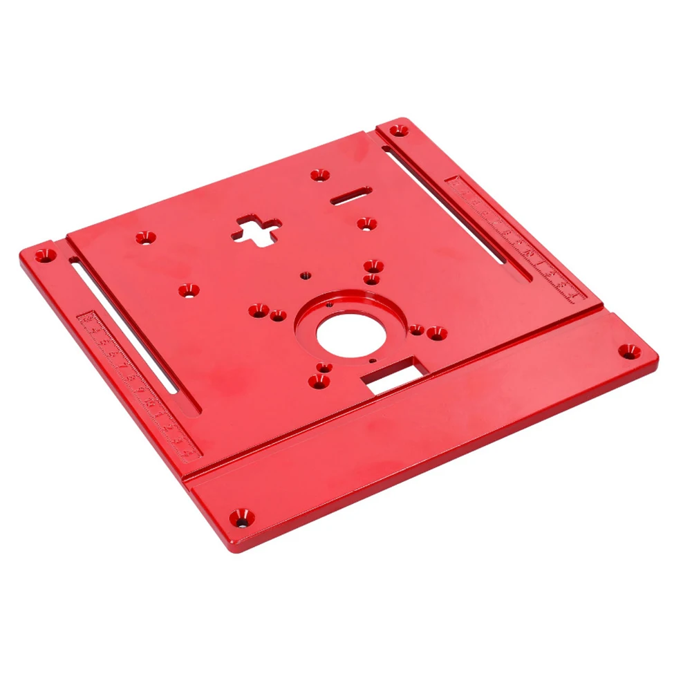 

For Woodworking Essential Aluminum Router Table Insert Plate Offering Central Hole Alignment and Multi Purpose Functionality