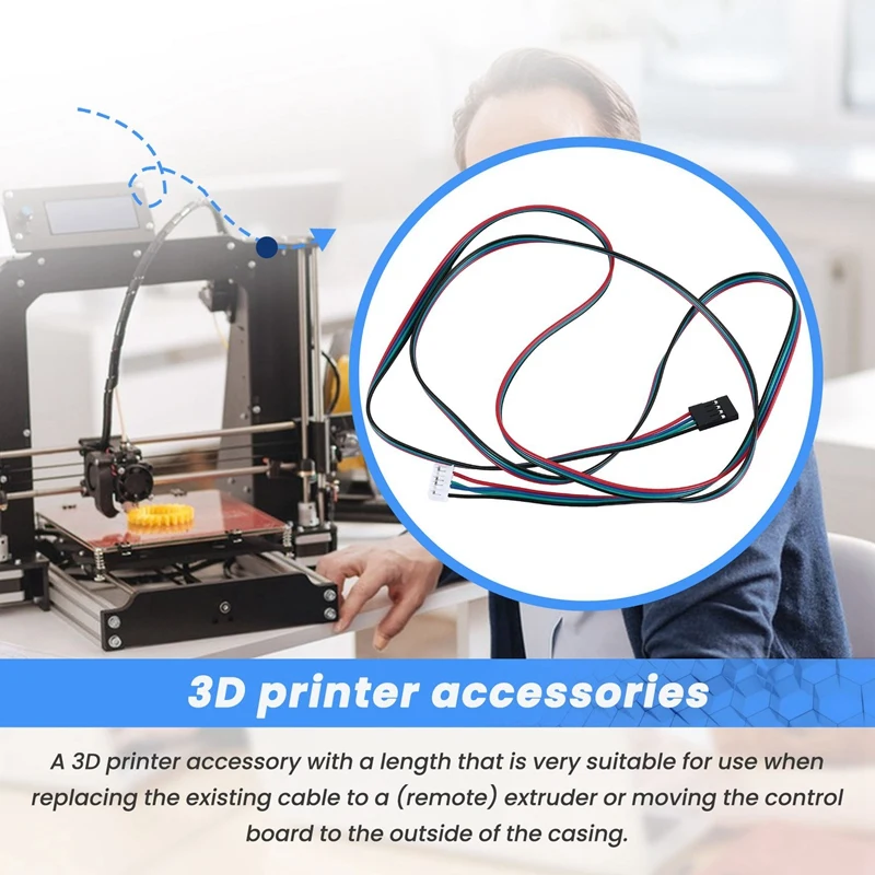 

MotorMachineExtended NEMA 17 Кабель шагового двигателя длиной 1 м 4, 6-контактный 3D-принтер
