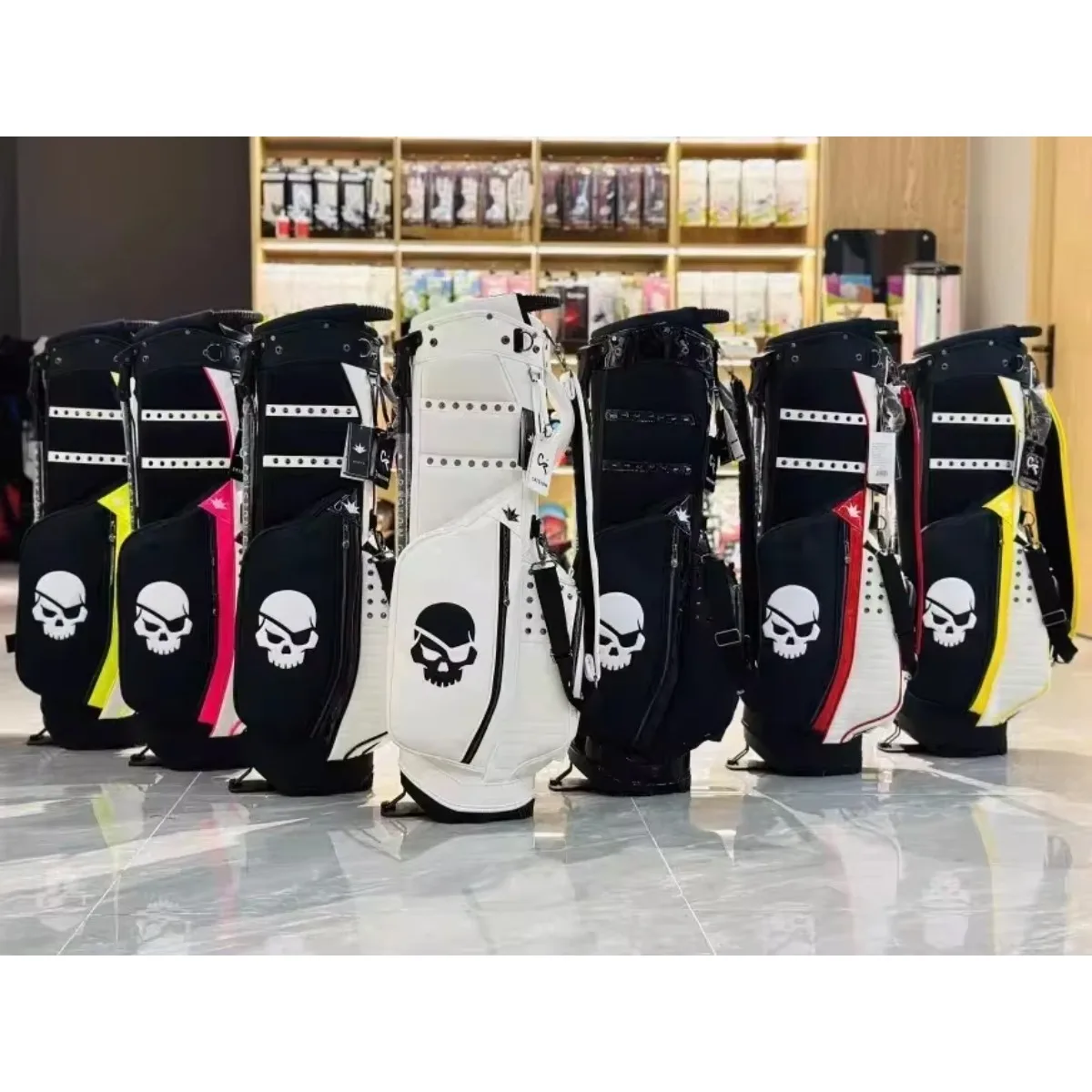 

2024 New Golf Stand Bag Men and Women Fashion Rivet High-end Golf Caddy Bag 골프가방