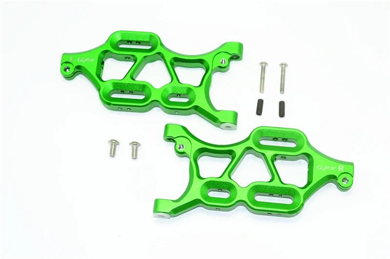 Brazos inferiores delanteros de aluminio GPM para camión THUNDERTIGER 1/8 K-Rock Mt4-G5 6406-F