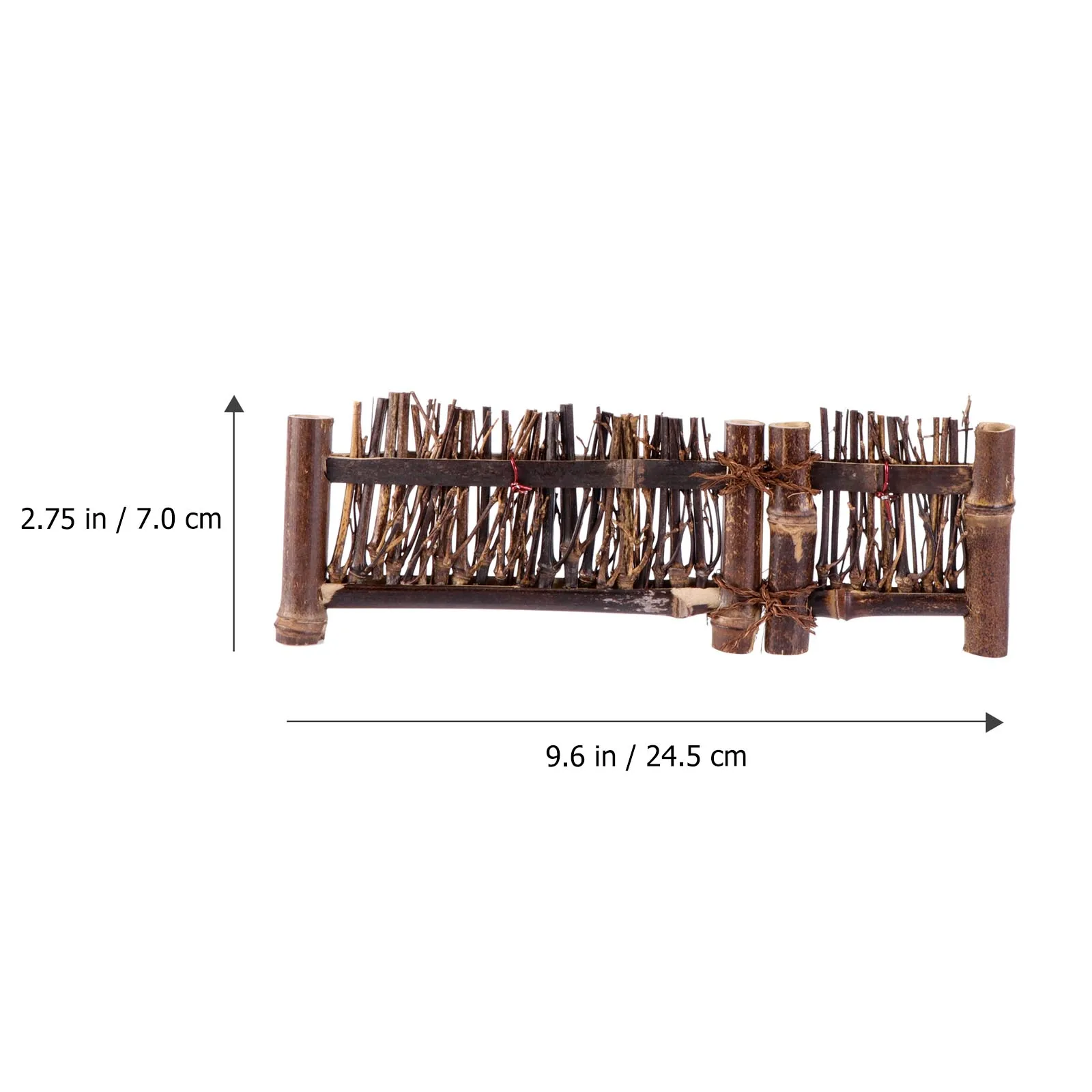

1Pcs Bamboo Fence Small Screen M Size Brown Micro Landscape Decor Bonsai Ornament Tea Ceremony Desktop Decoration Micro Bamboo