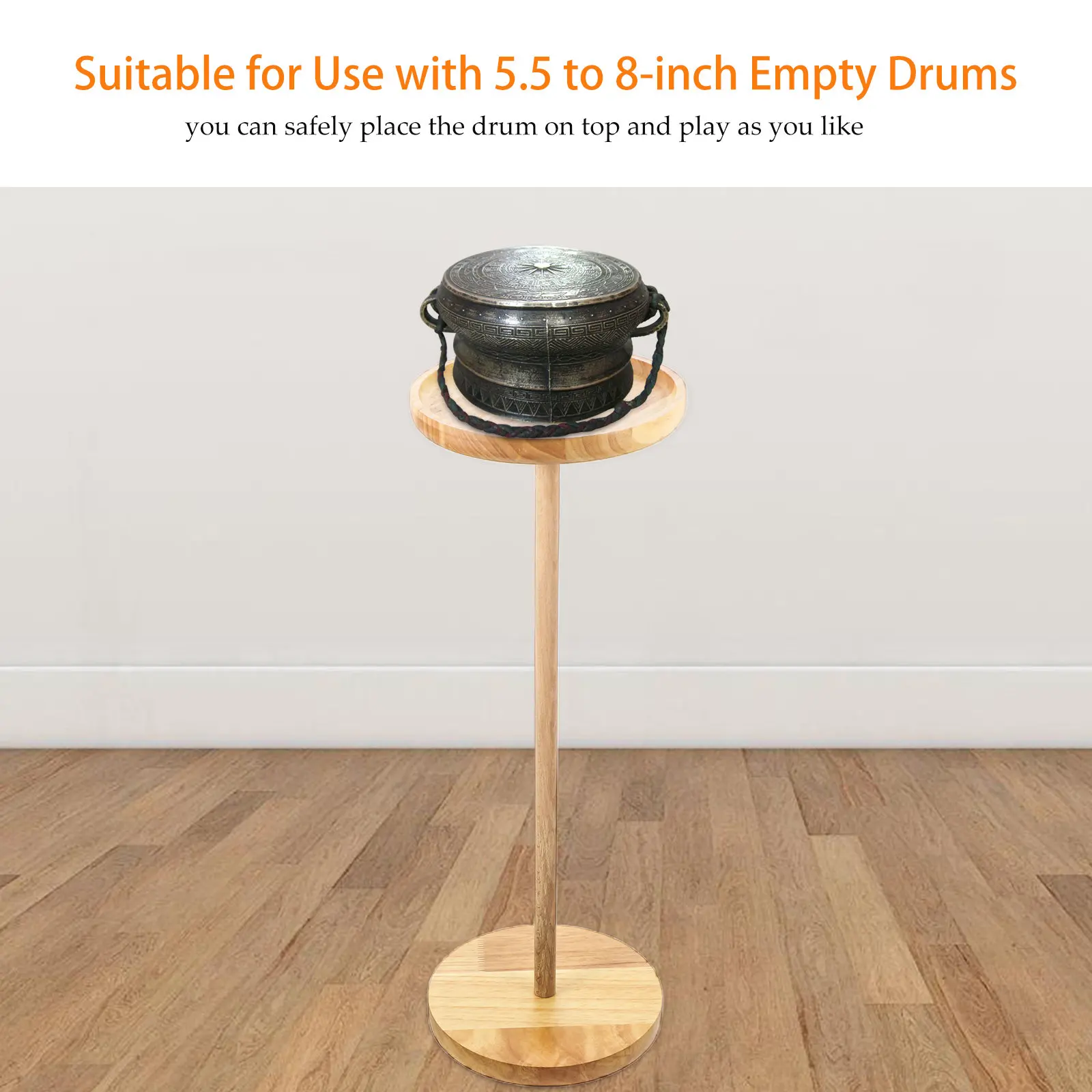 

Steel Tongue Drum Stand Premium Wood Ethereal Drum Holder Practice Rack Music Instrument Accessories Multifunctional Plant