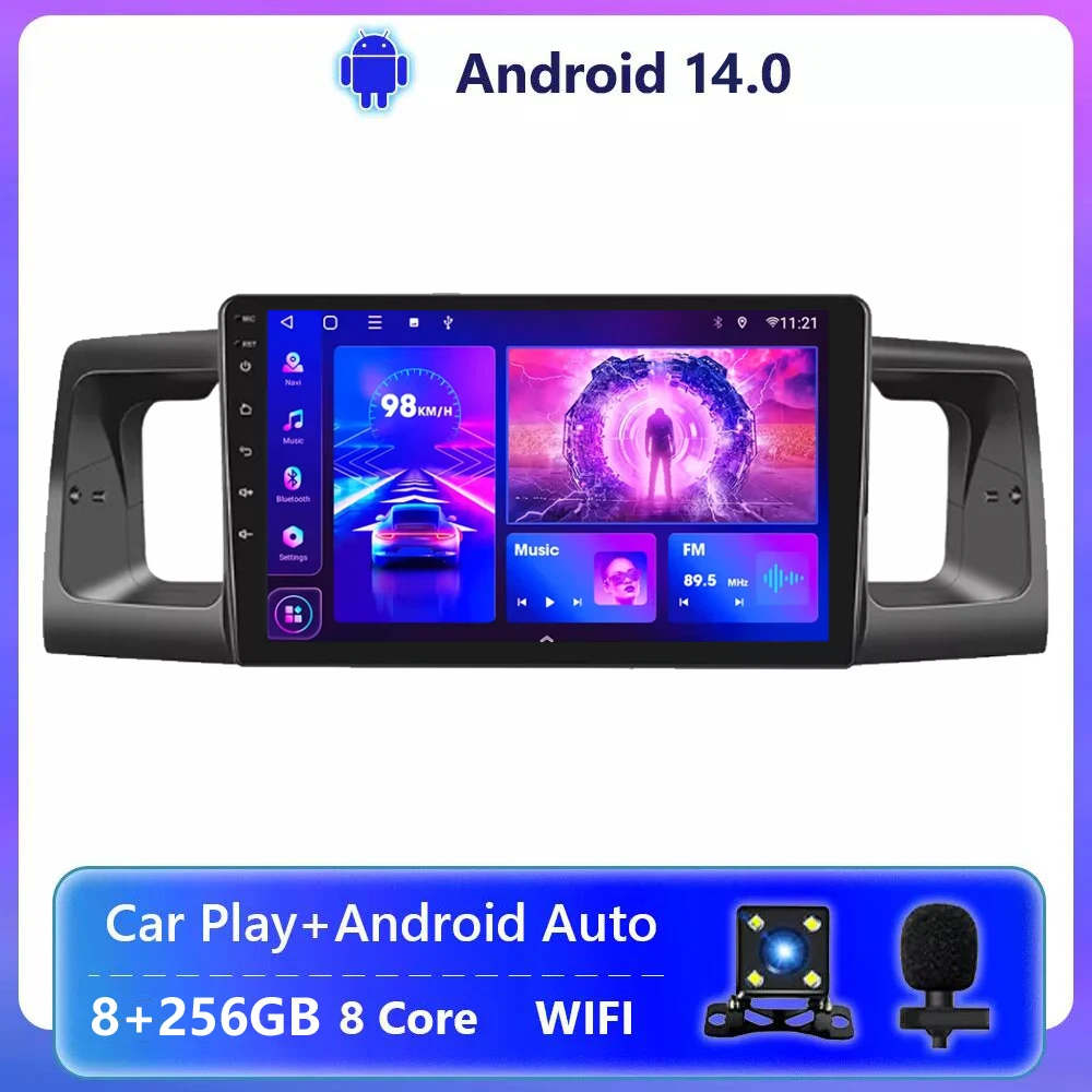 Android 14 Car Radio For Toyota Corolla E120 2000-2008 2009 Multimedia Video Player Navigation GPS stereo Carplay Auto Head Unit