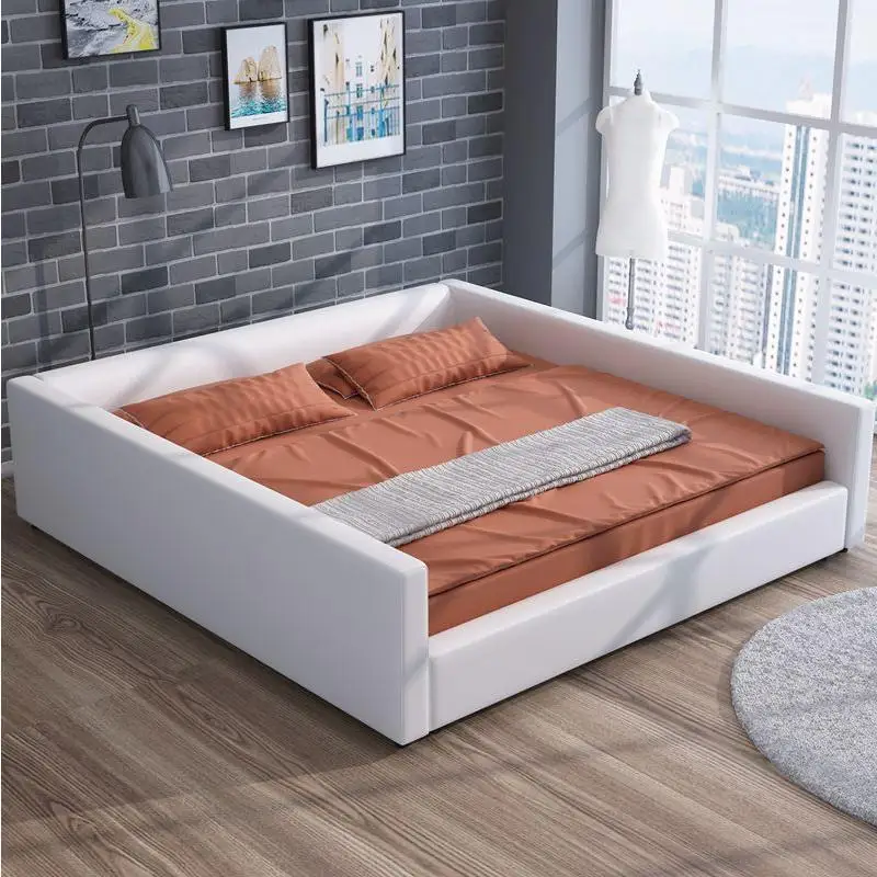 Tatami bedroom bed 2x2 oversized fully enclosed anti-collision children's bed Master bedroom double bed 0.5 * 1.5 crib