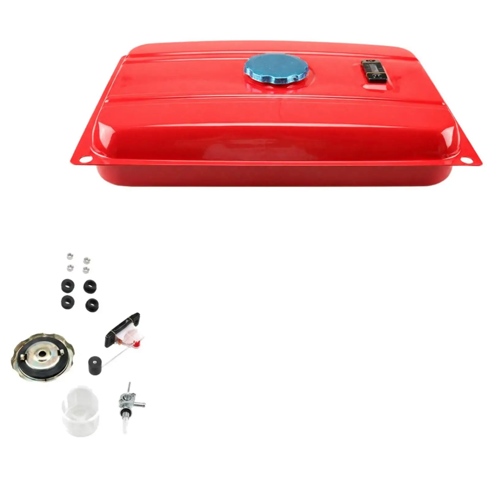 Petrol Generator Fuel Tank Painted Metal Replacement Fuel Tank Kit with Mounting Hardware Secure Cap Easy Installation