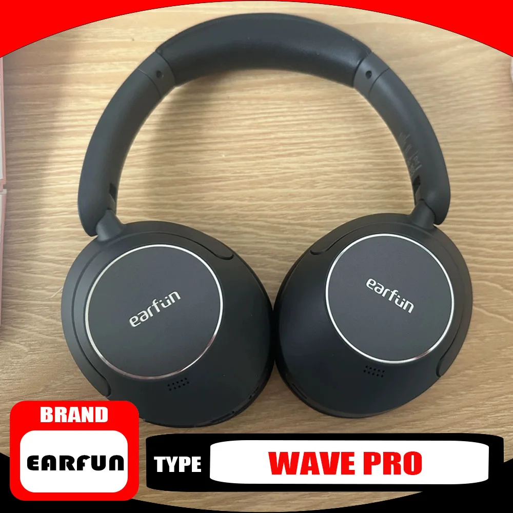 Earfun Wave Pro Over-Ear Headphones Bluetooth Active Noise Cancellation, High Resolution, Gaming Wireless Headset Durable