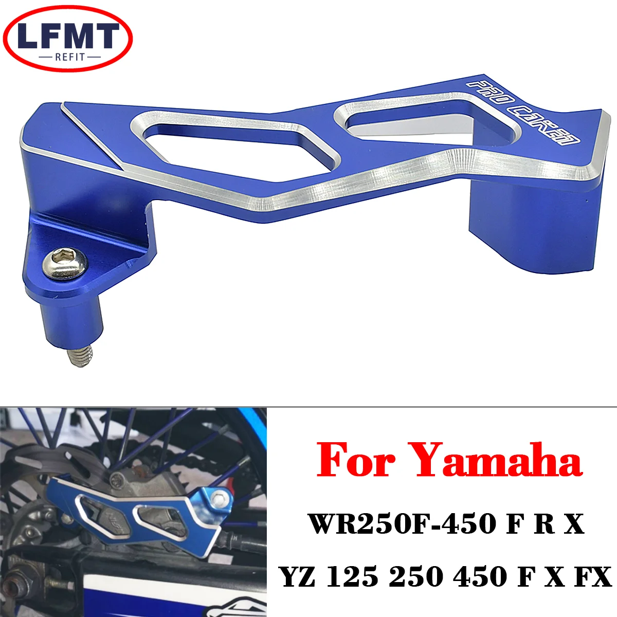 For Yamaha YZ450FX WR250F WR450F YZ X F YZ125 YZ250 YZ250F YZ450F YZ250FX CNC Aluminum Rear Brake Caliper Guard Protector Cover