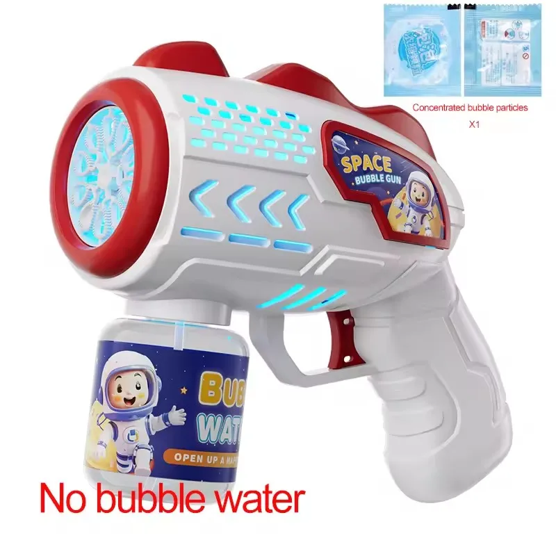 Volautomatische Bubble Gun Rocket Bubbles Machine Automatische blazer met Bubble Liquid Toy voor kinderen Strand Outdoor Bubble Gifts