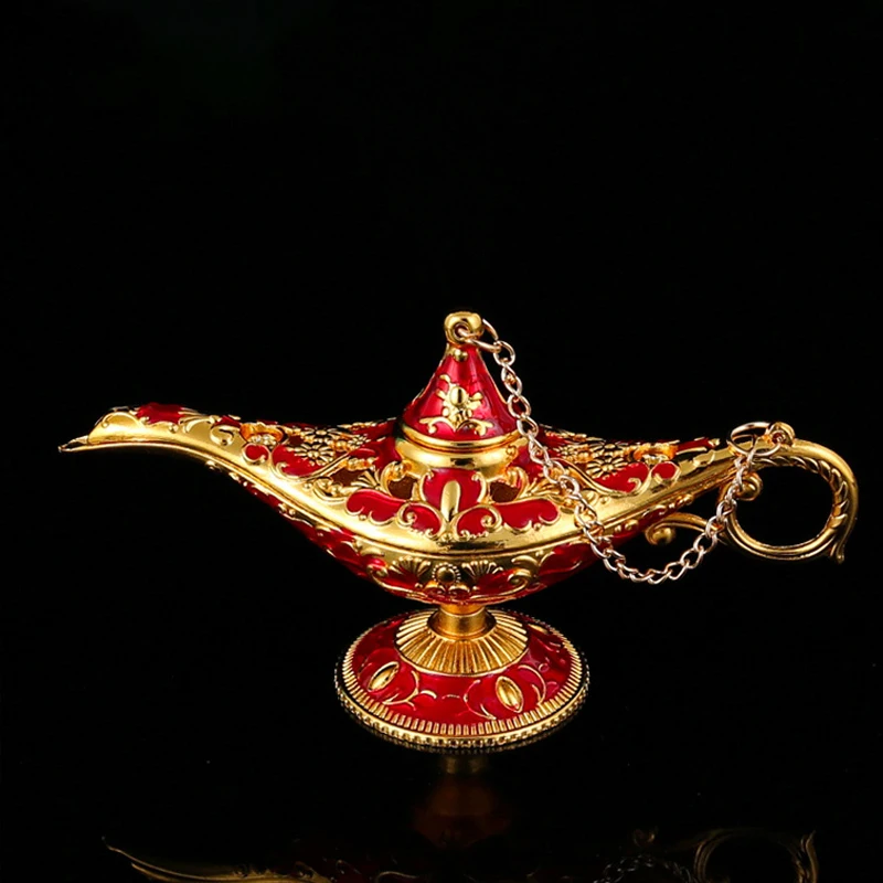 Lampe Aladdin décorative, décoration vintage européenne pour la maison, lampe à vœux russe, artisanat décoratif en métal