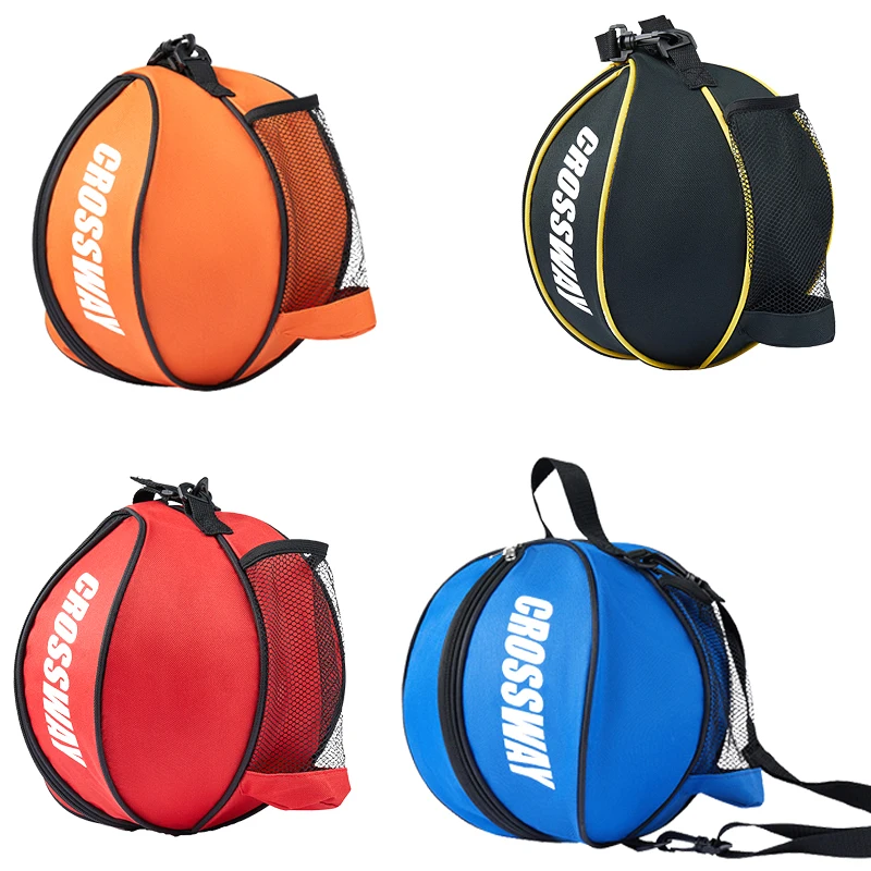 1Pc Adjustable Shoulder Strap 2 Side Mesh Pockets Basketball Bag Football Volleyball Shoulder Bag Team Sports Backpack