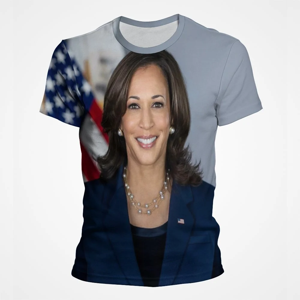 Moda 3D Kamala Devi Harris stampa T Shirt Vice-presidente degli stati uniti magliette grafiche per le donne T-Shirt vestiti