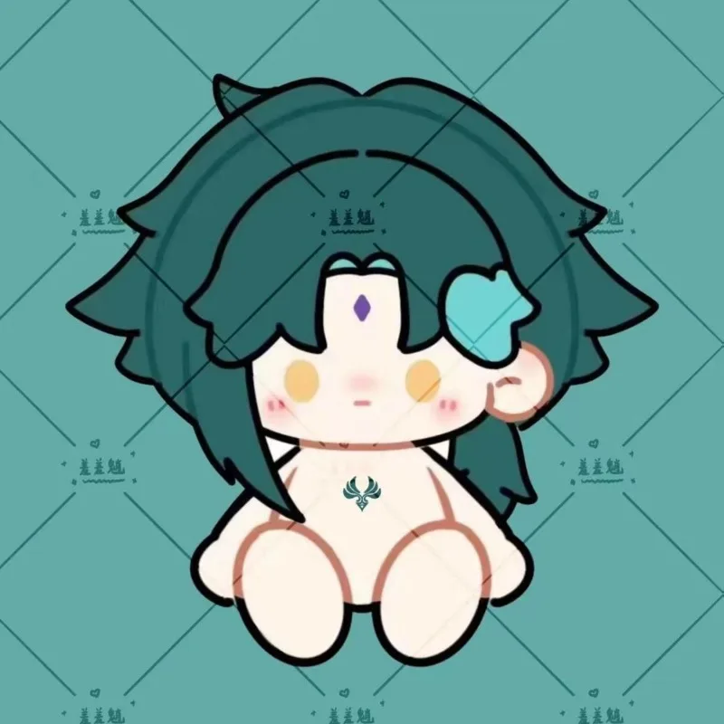 

40CM Anime Genshin Impact Xiao Attribute Sitting Posture Plush Doll Cartoon Cotton Mascot Ornament Stuffed Toys Plushie Gift
