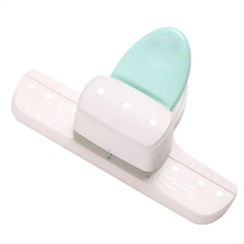 

C90C 4mm Round Hole Puncher 3 Hole Puncher with Alignment Scale 8 Sheets Capacity for Binder Notebook Planner Photo Album
