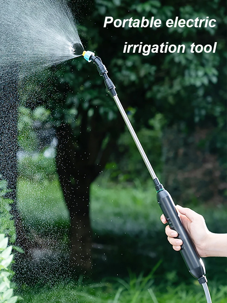 بخاخ نباتات كهربائية مع فوهات بخاخ حديقة مع خرطوم 2/3/4/5/6/8 مسدس رش سقي قابل لإعادة الشحن للري في الفناء #5
