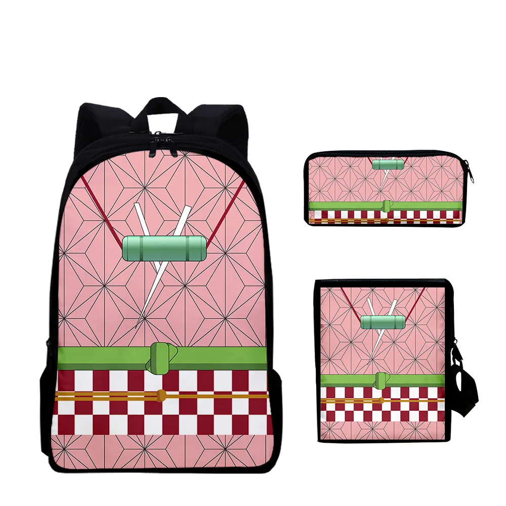 Classic Anime Fashion Kpop 3D Print 3pcs/Set pupil School Bags Laptop Daypack Backpack Inclined shoulder bag Pencil Case