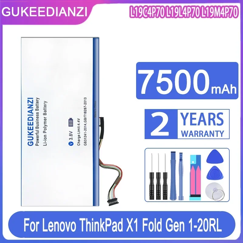 

GUKEEDIANZI Replacement Battery L19C4P70 L19L4P70 L19M4P70 7500mAh For Lenovo ThinkPad X1 Fold Gen 1-20RL 1-20RK SB10T83126