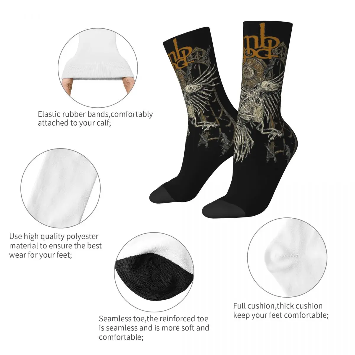 Homens e mulheres Lamb Of God Metal Band Socks, Cozy Death Metal Graphic Long Socks, Little Small Gifts, Acessórios